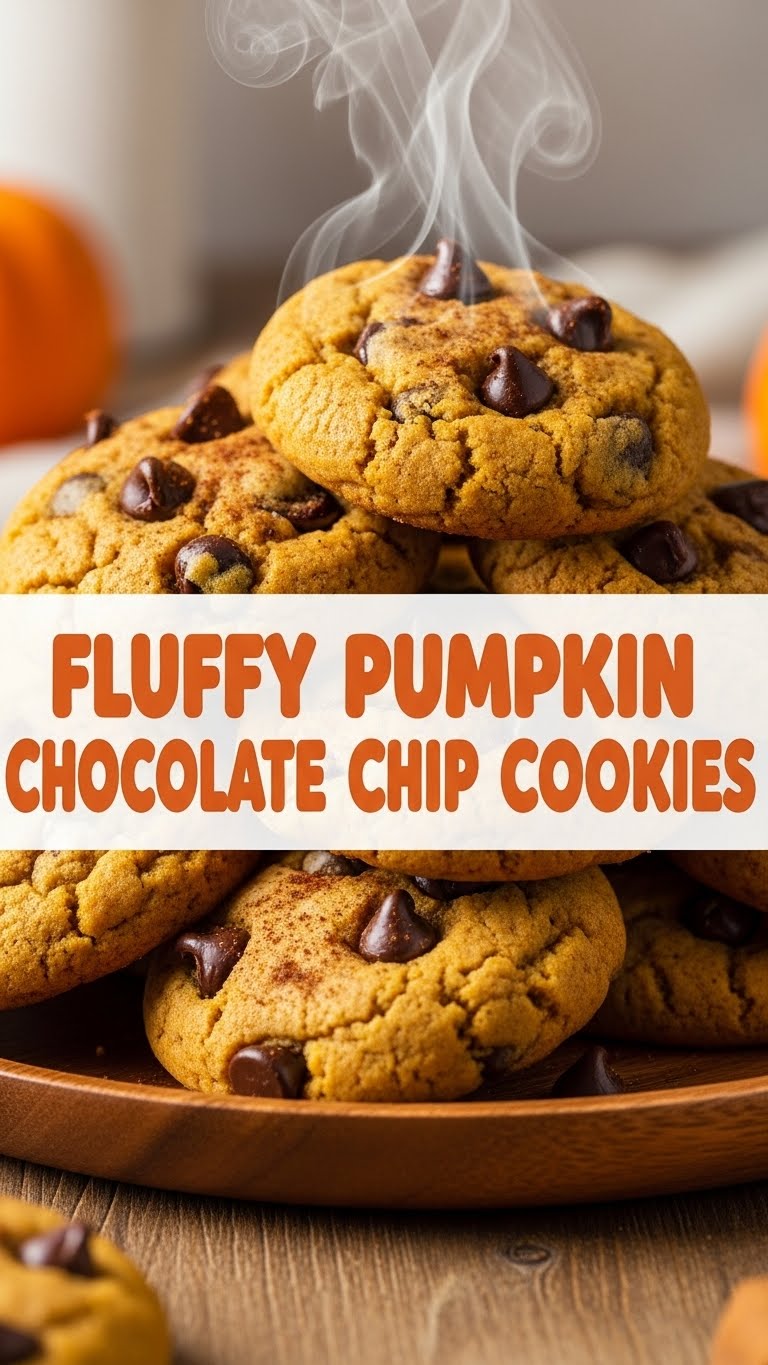 Fluffy Pumpkin Chocolate Chip Cookies