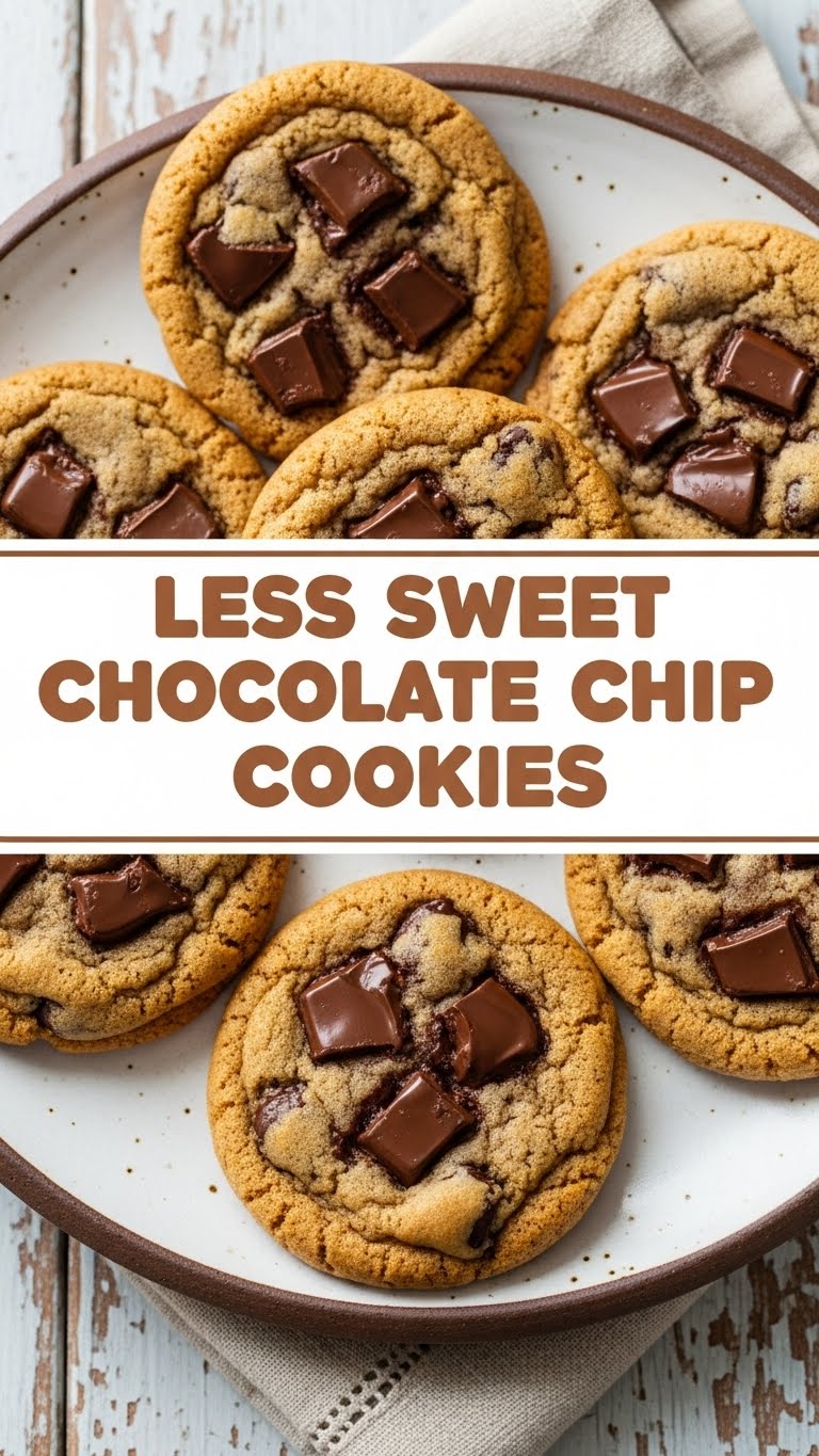 Less Sweet Chocolate Chip Cookies