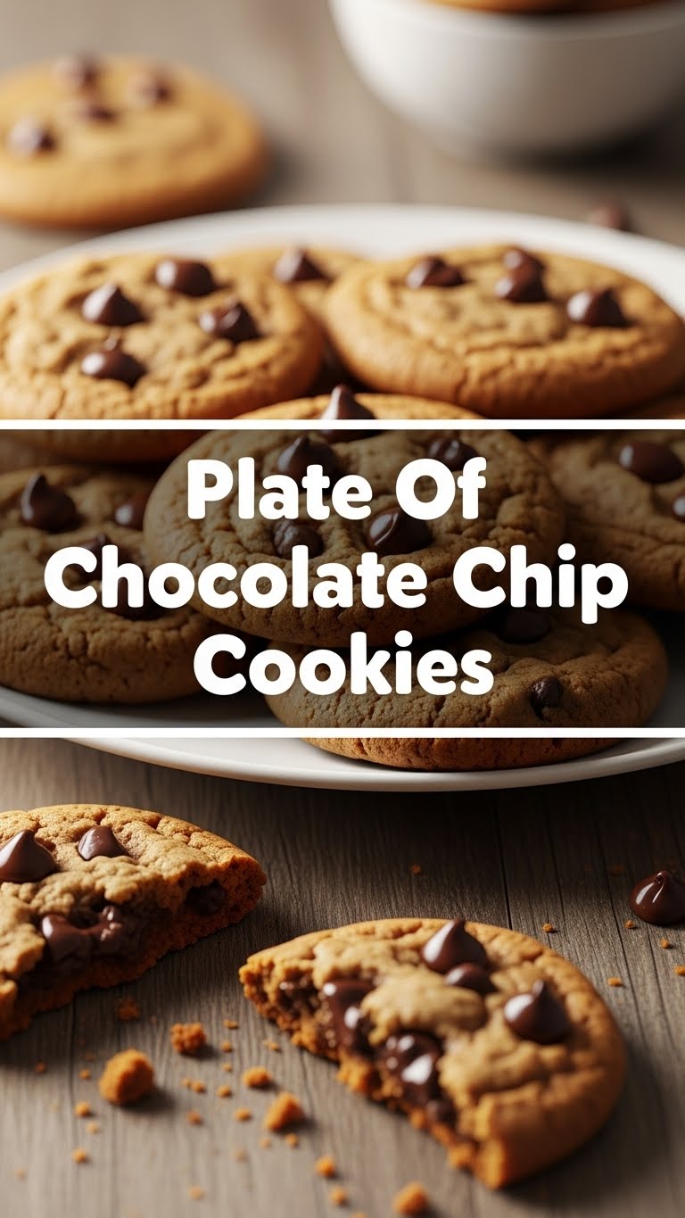 Plate Of Chocolate Chip Cookies