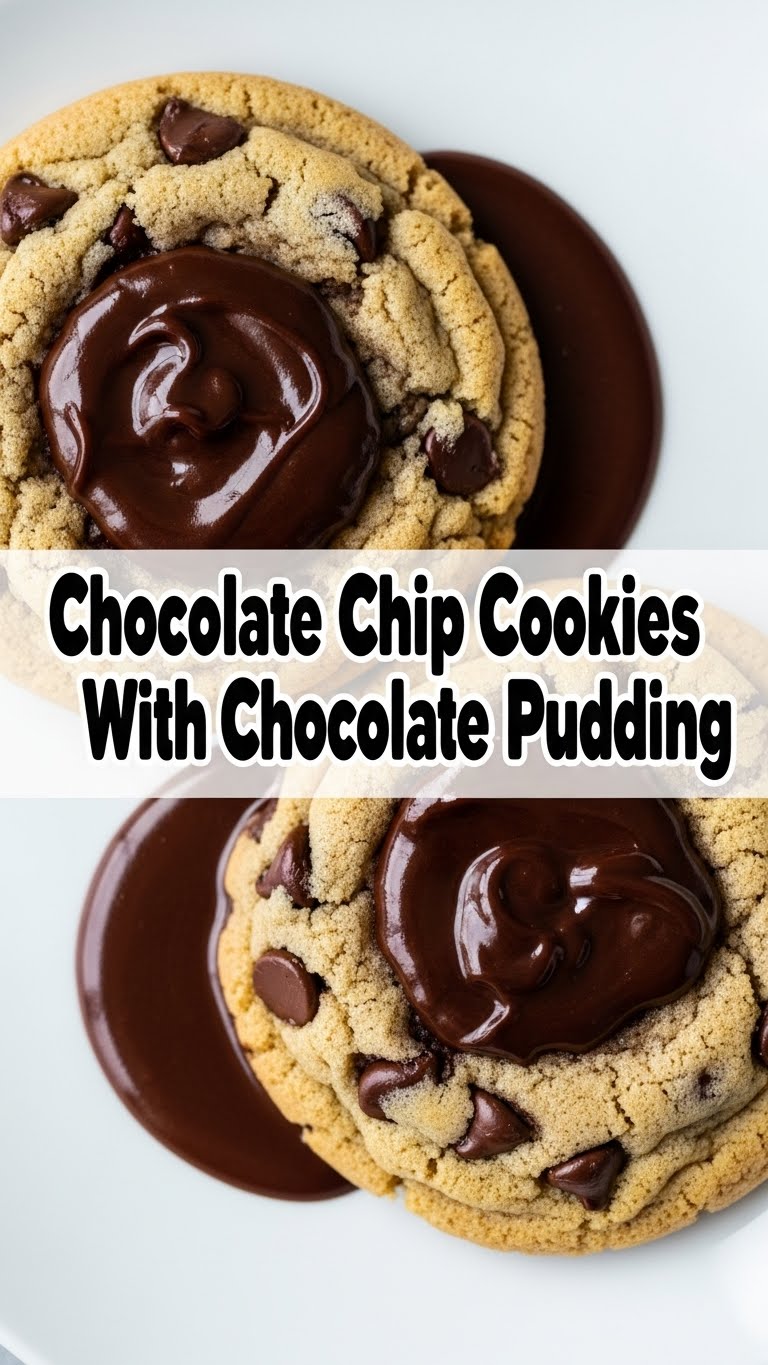 Chocolate Chip Cookies With Chocolate Pudding