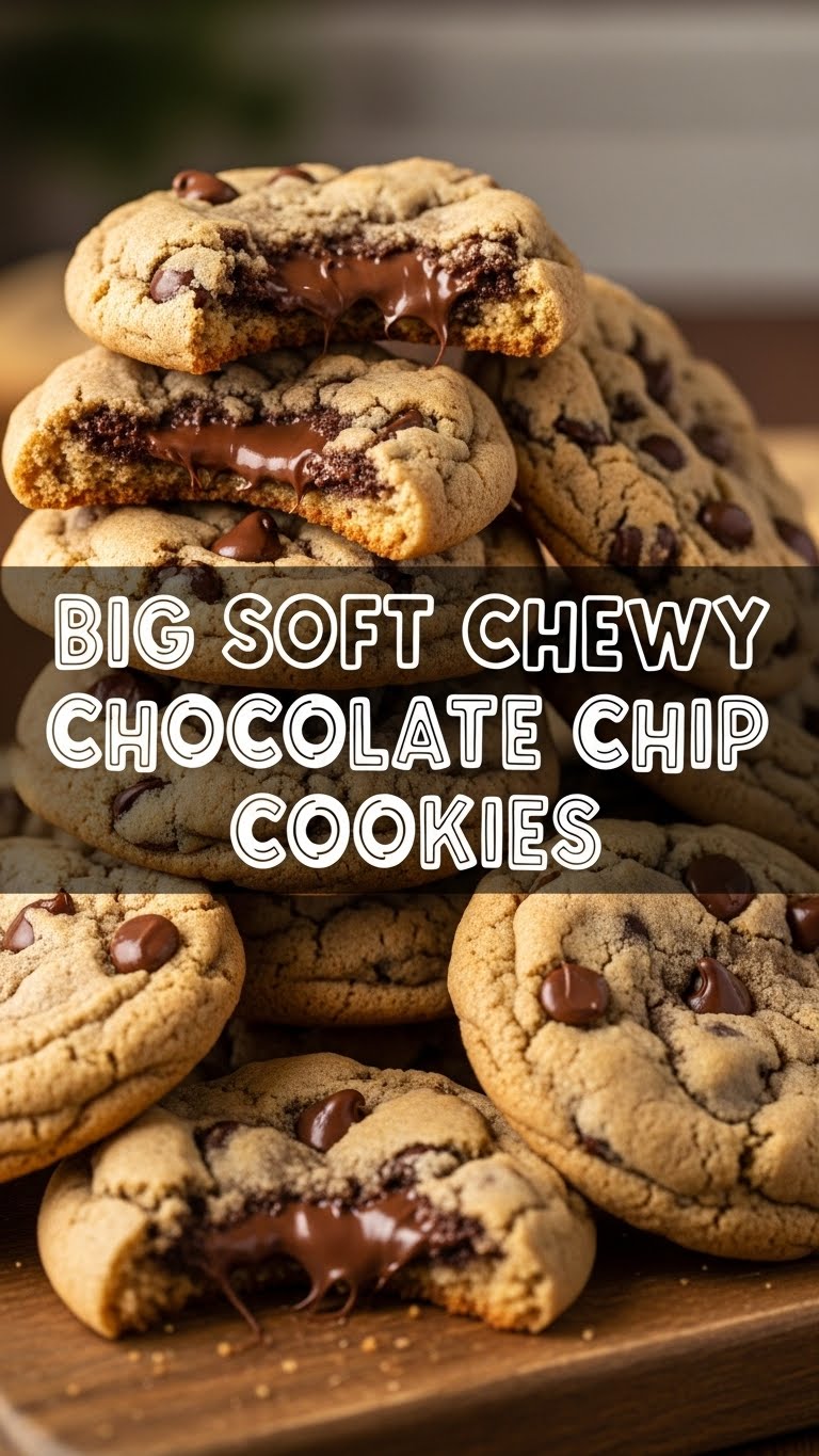 Big Soft Chewy Chocolate Chip Cookies