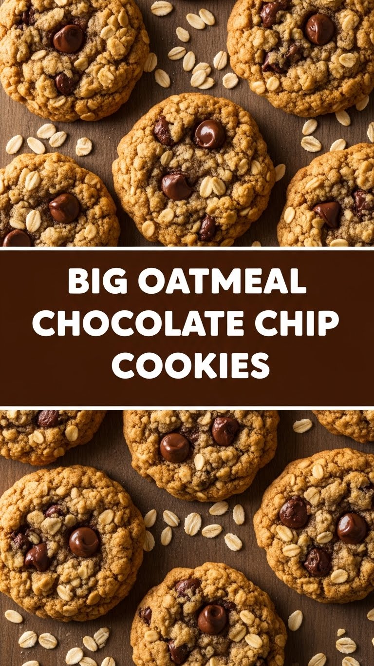 Big Oatmeal Chocolate Chip Cookies