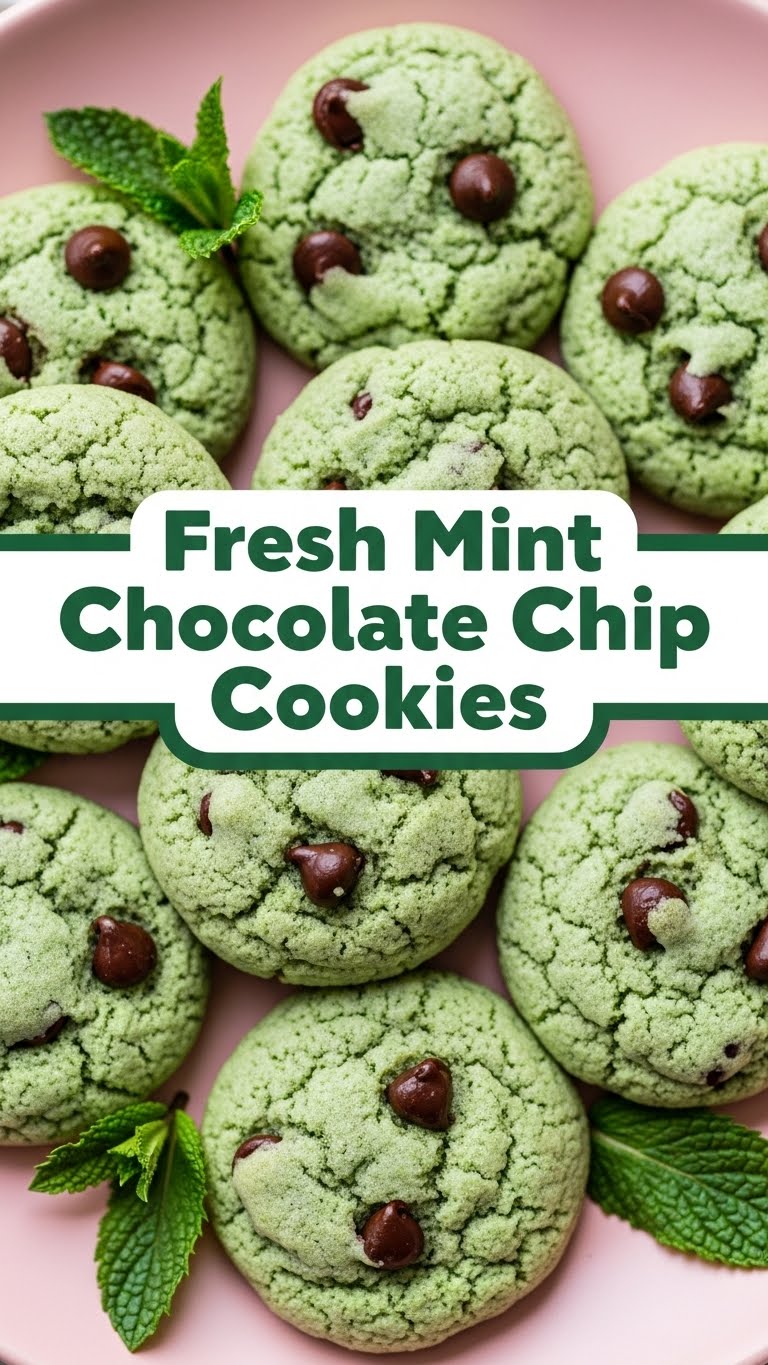 Fresh Mint Chocolate Chip Cookies