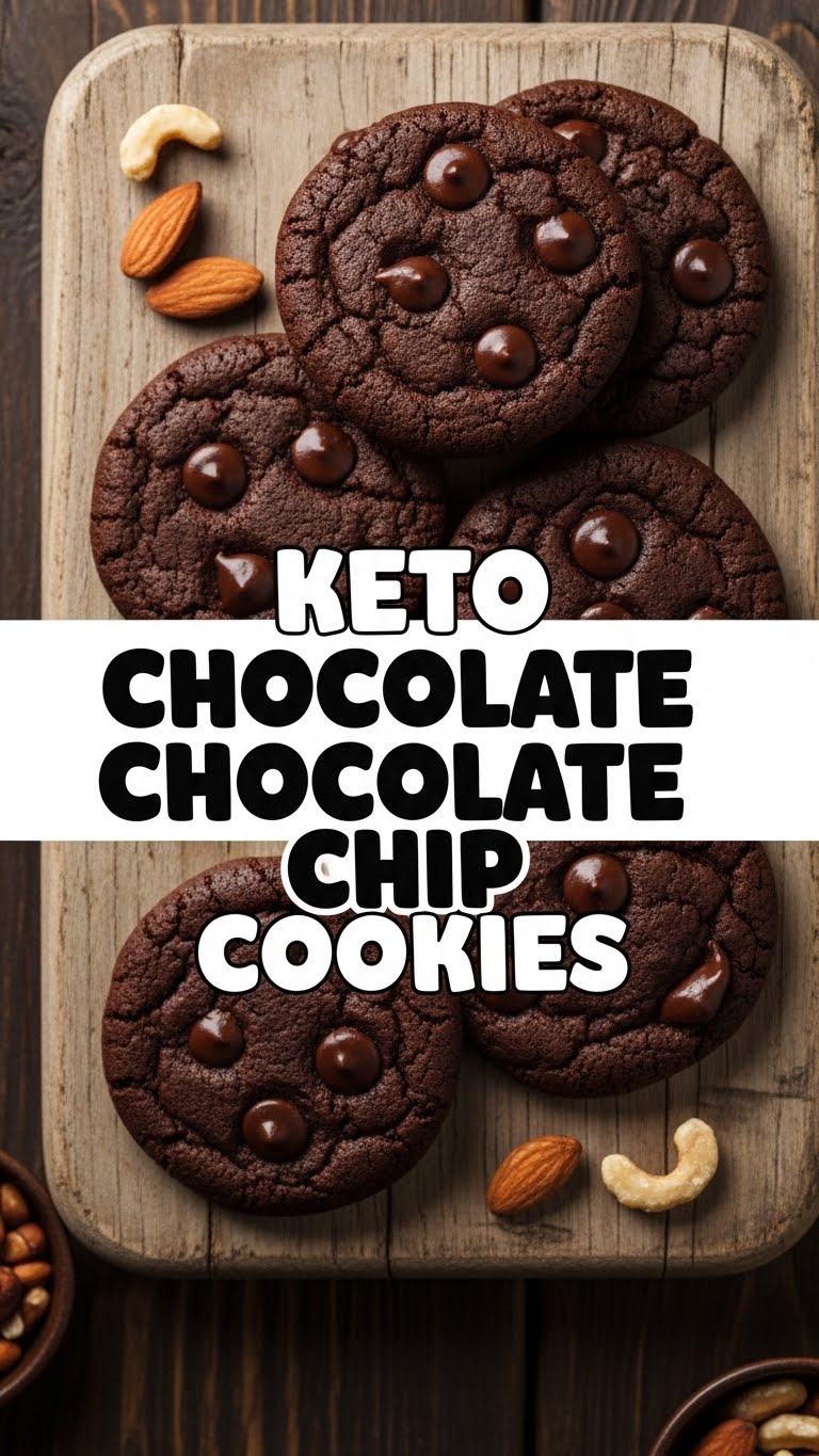 Keto Chocolate Chocolate Chip Cookies
