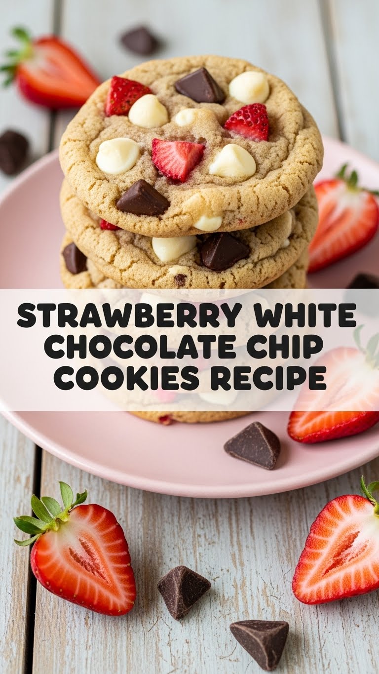 Strawberry White Chocolate Chip Cookies Recipe