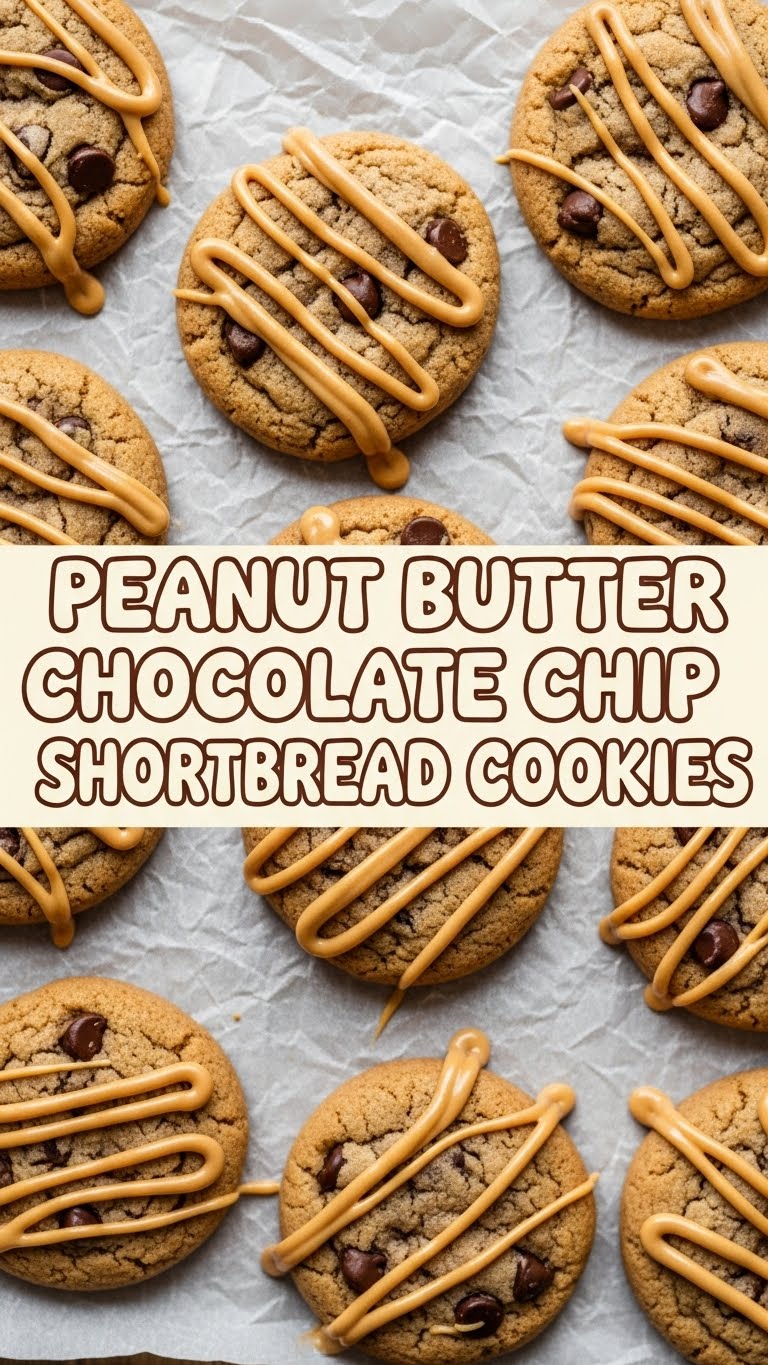 Peanut Butter Chocolate Chip Shortbread Cookies