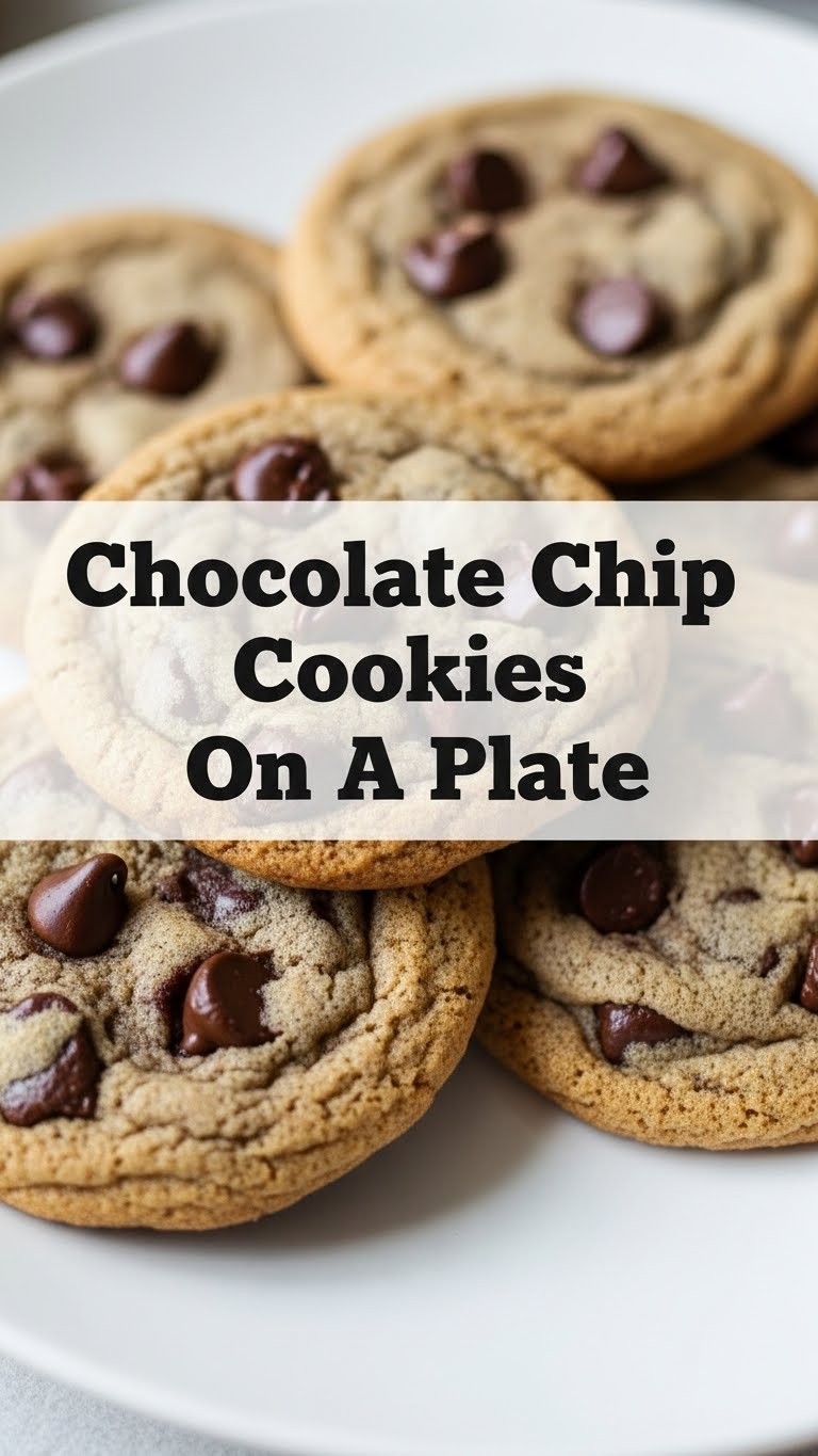 Chocolate Chip Cookies On A Plate