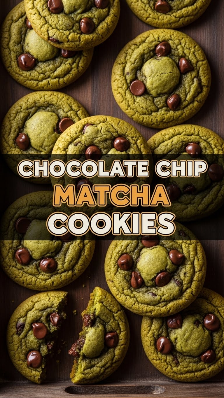 Chocolate Chip Matcha Cookies