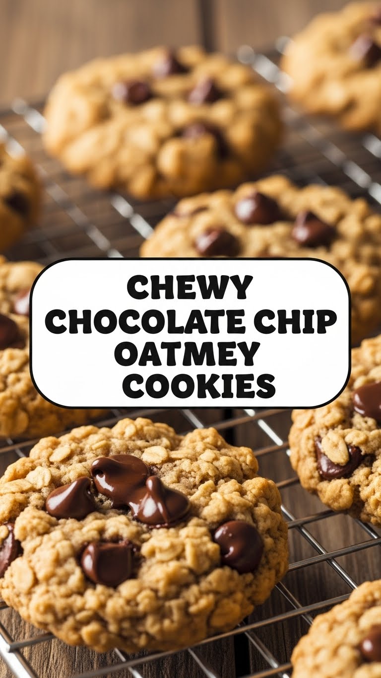Chewy Chocolate Chip Oatmeal Cookies