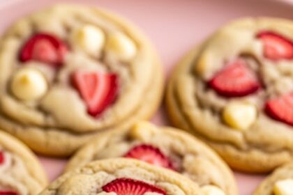 Strawberry White Chocolate Chip Cookies