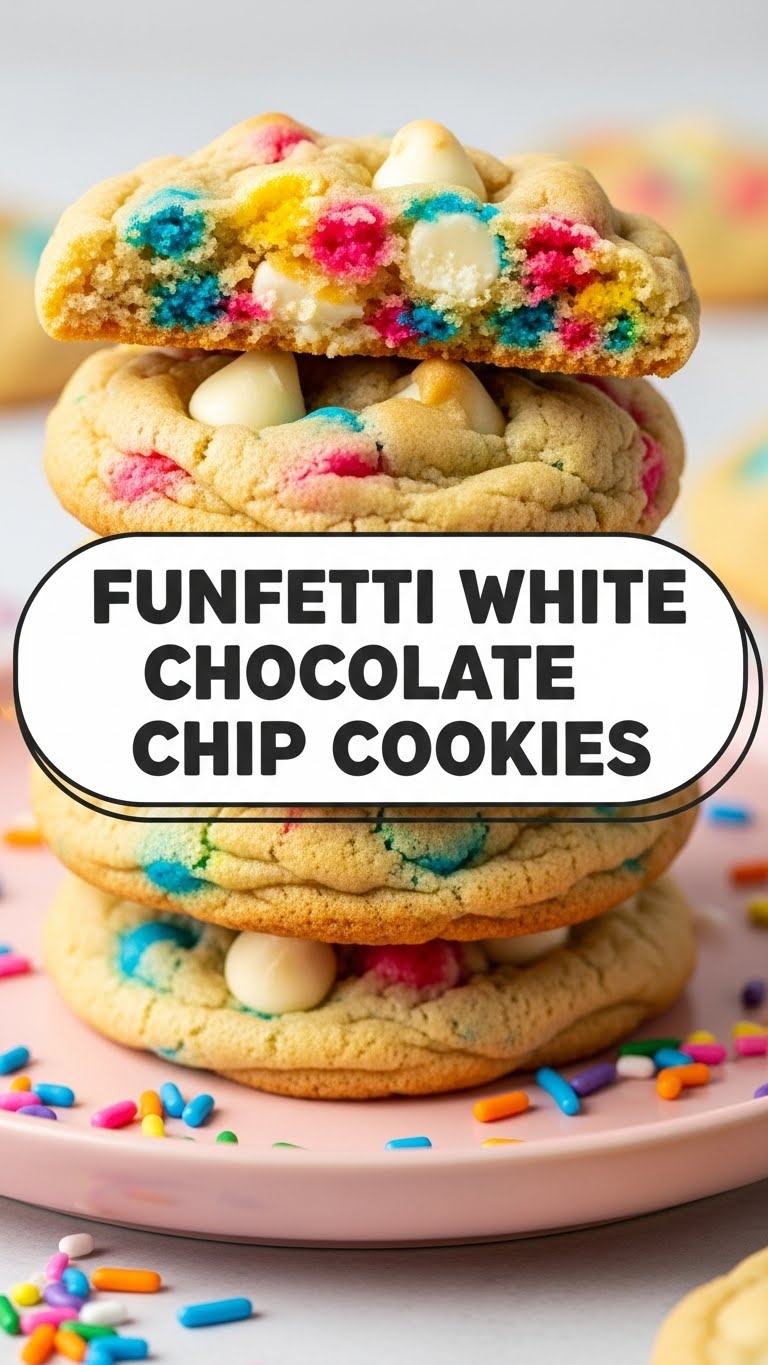Funfetti White Chocolate Chip Cookies