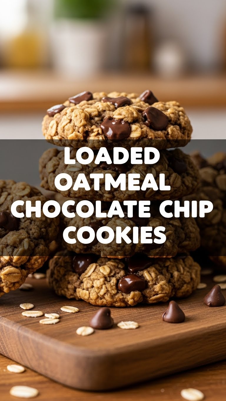 Loaded Oatmeal Chocolate Chip Cookies