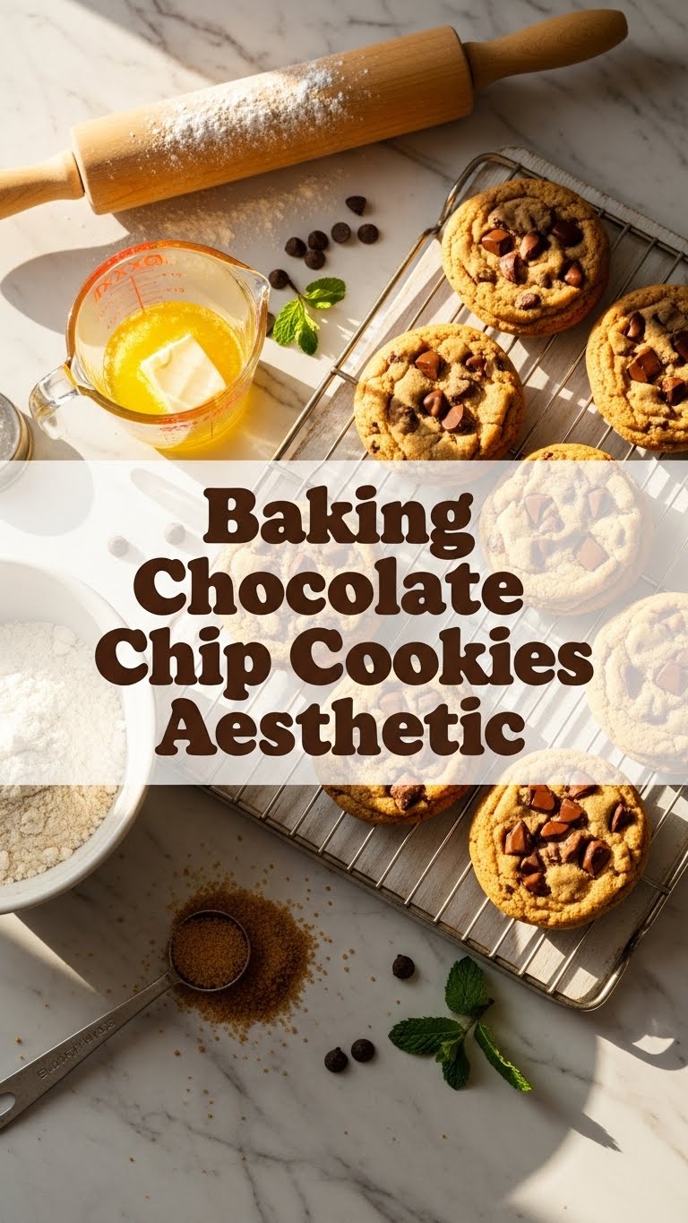 Baking Chocolate Chip Cookies Aesthetic