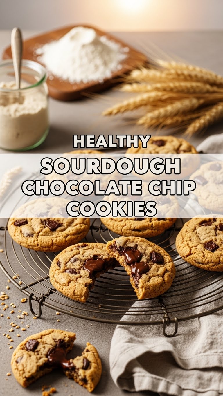 Healthy Sourdough Chocolate Chip Cookies