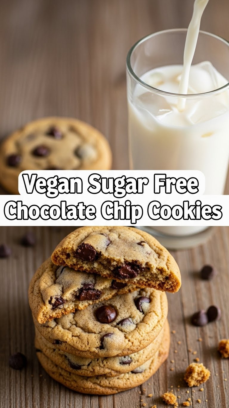 Vegan Sugar Free Chocolate Chip Cookies