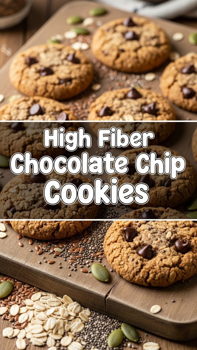 High Fiber Chocolate Chip Cookies