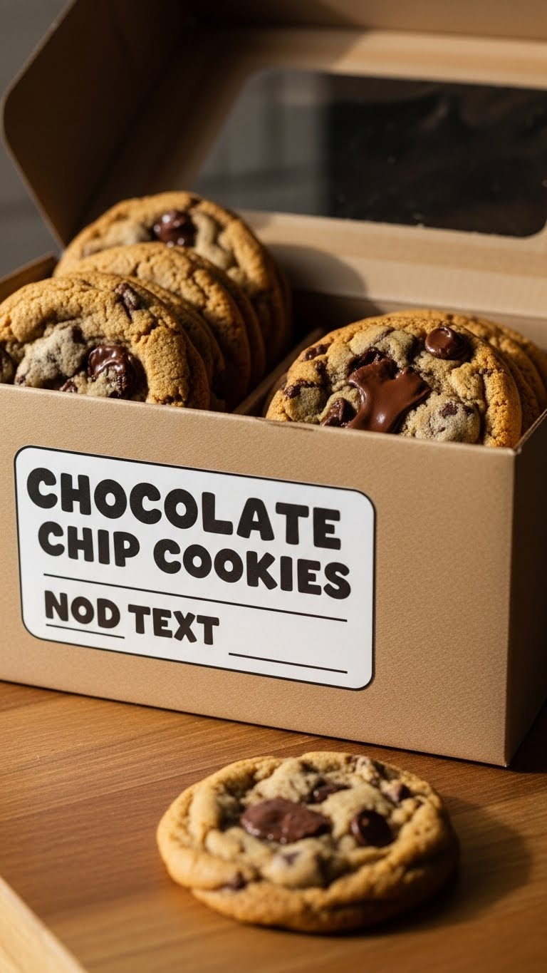 Chocolate Chip Cookies Box Packaging
