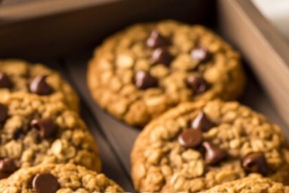 Low Sugar Oatmeal Chocolate Chip Cookies