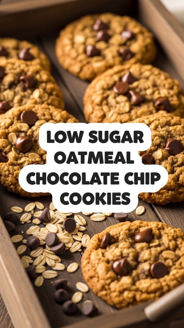 Low Sugar Oatmeal Chocolate Chip Cookies