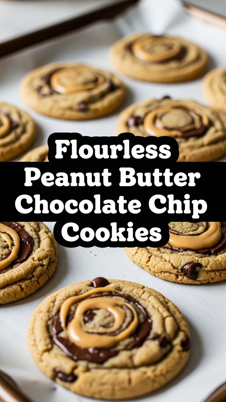 Flourless Peanut Butter Chocolate Chip Cookies