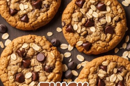 Thick Oatmeal Chocolate Chip Cookies