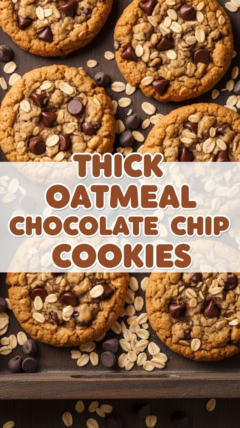 Thick Oatmeal Chocolate Chip Cookies