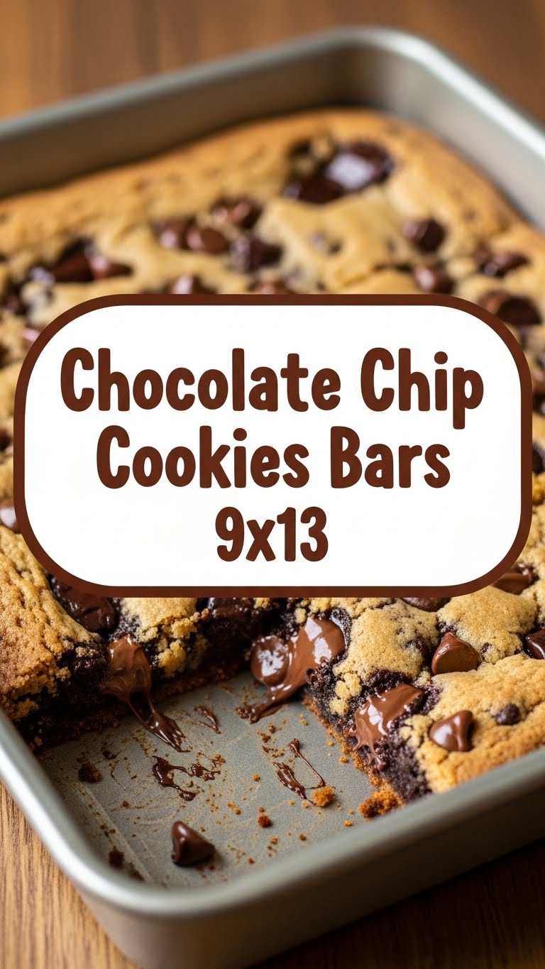 Chocolate Chip Cookies Bars 9x13