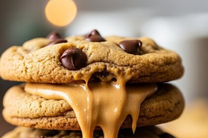 Peanut Butter Stuffed Chocolate Chip Cookies