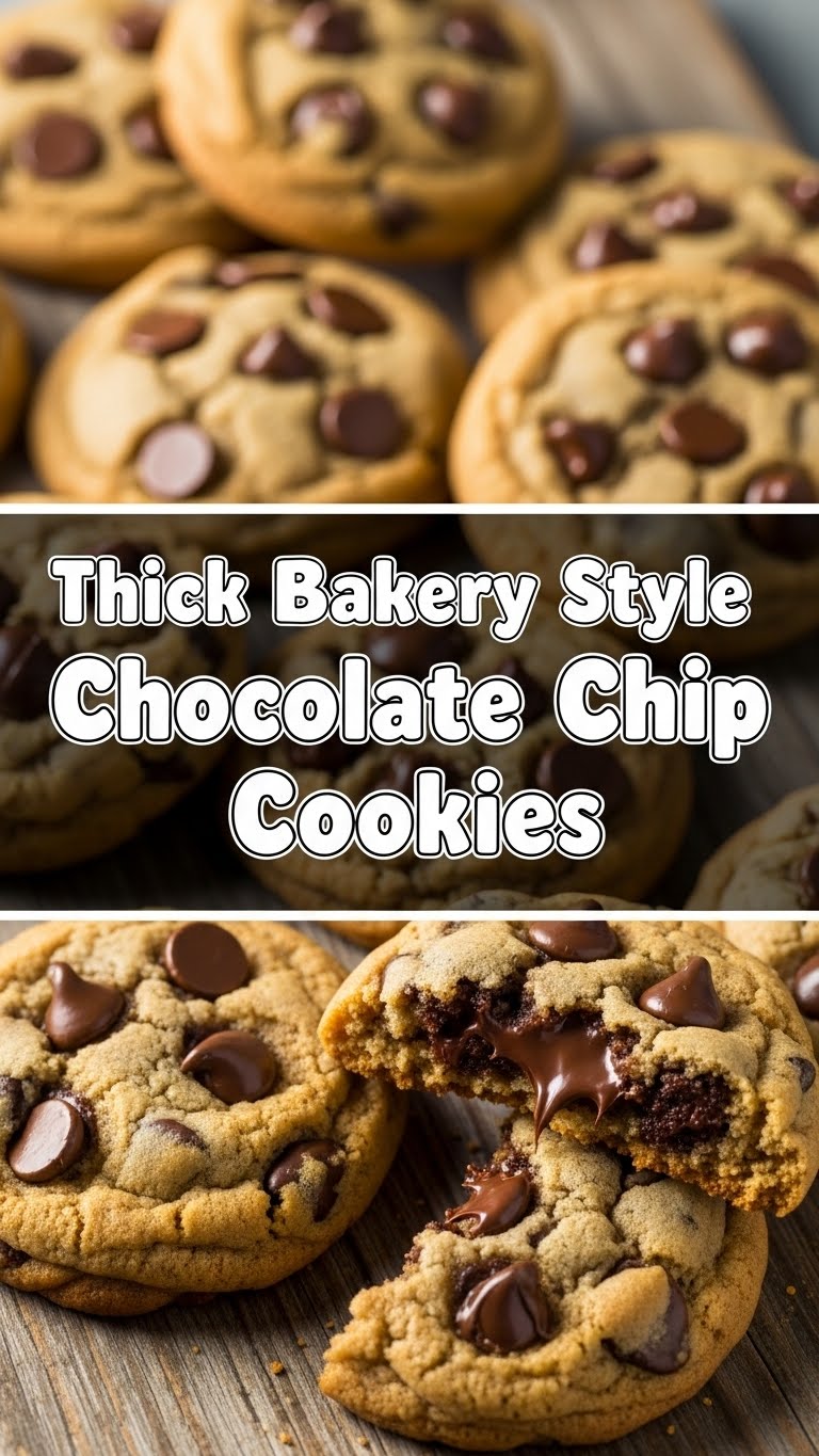 Thick Bakery Style Chocolate Chip Cookies