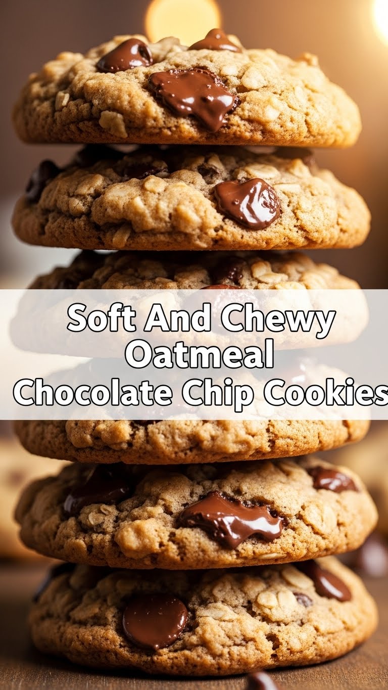 Soft And Chewy Oatmeal Chocolate Chip Cookies