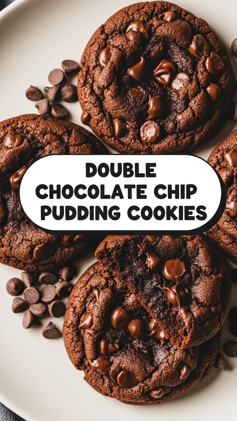 Double Chocolate Chip Pudding Cookies