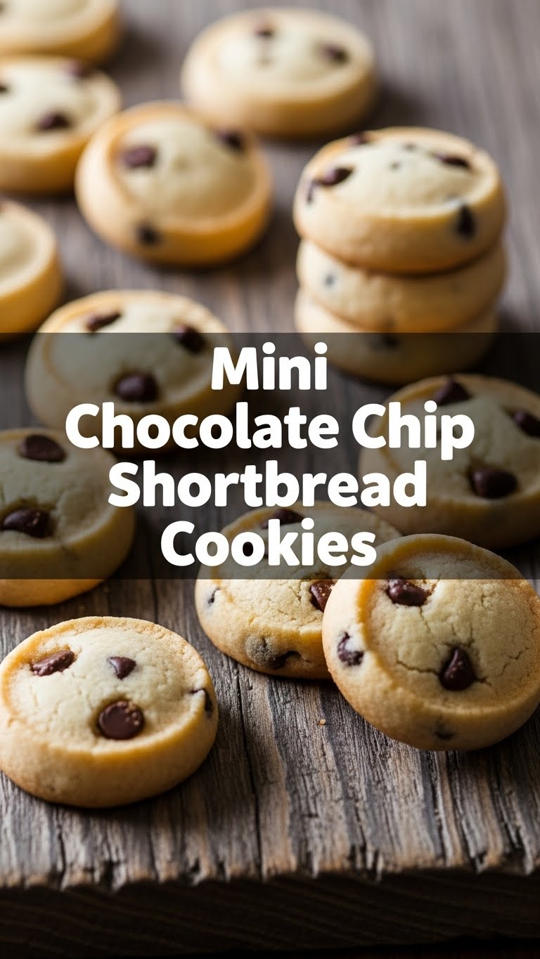 Mini Chocolate Chip Shortbread Cookies