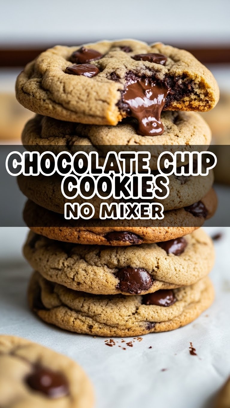 Chocolate Chip Cookies No Mixer