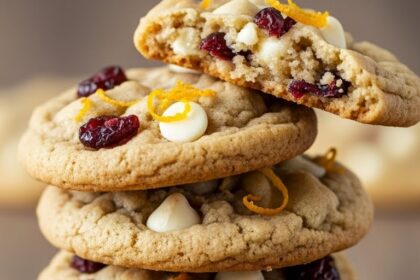 Cranberry Orange White Chocolate Chip Cookies