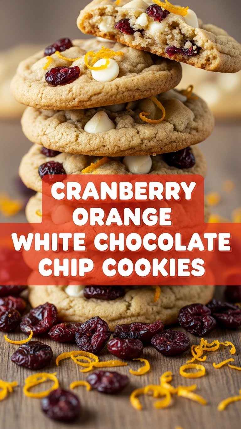 Cranberry Orange White Chocolate Chip Cookies