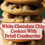 White Chocolate Chip Cookies With Dried Cranberries
