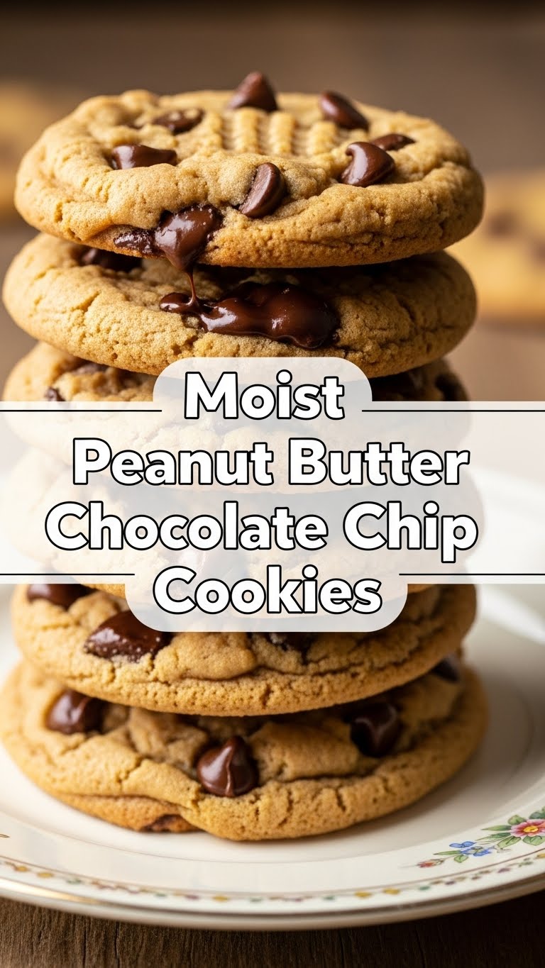Moist Peanut Butter Chocolate Chip Cookies