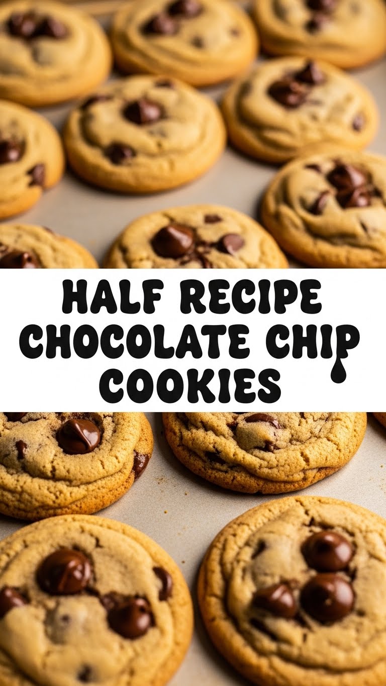 Half Recipe Chocolate Chip Cookies