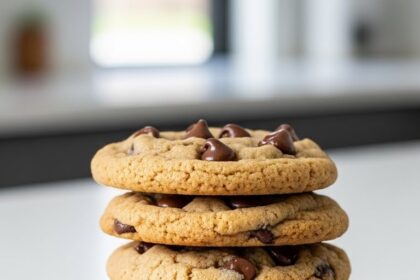 Chewy Eggless Chocolate Chip Cookies