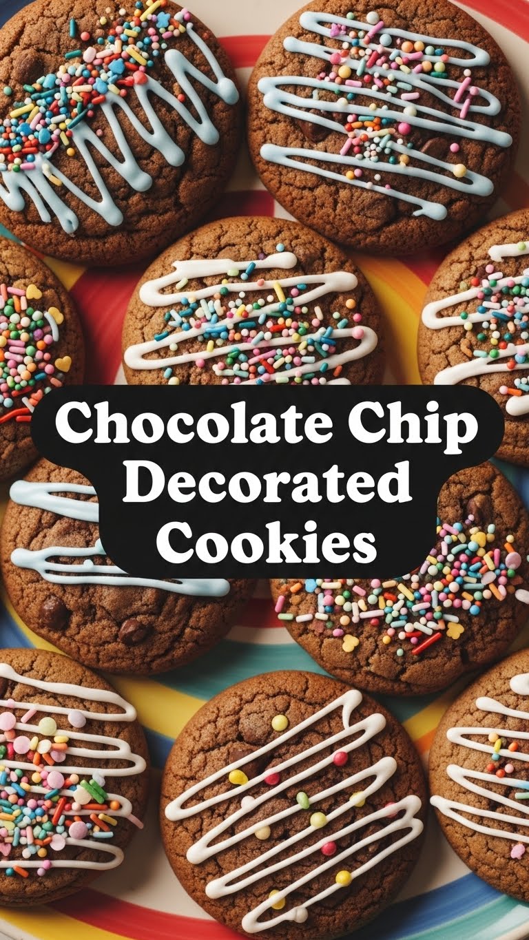 Chocolate Chip Decorated Cookies