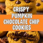 Crispy Pumpkin Chocolate Chip Cookies