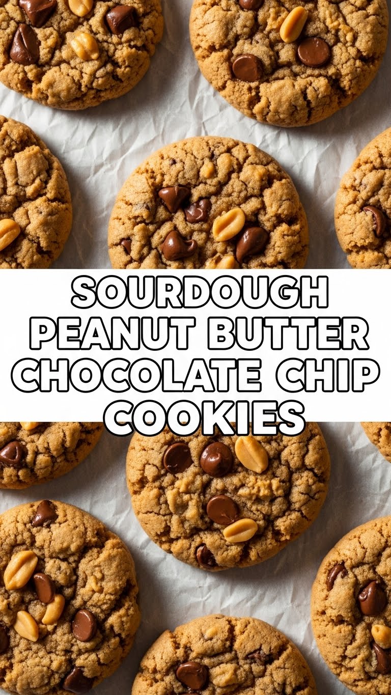 Sourdough Peanut Butter Chocolate Chip Cookies