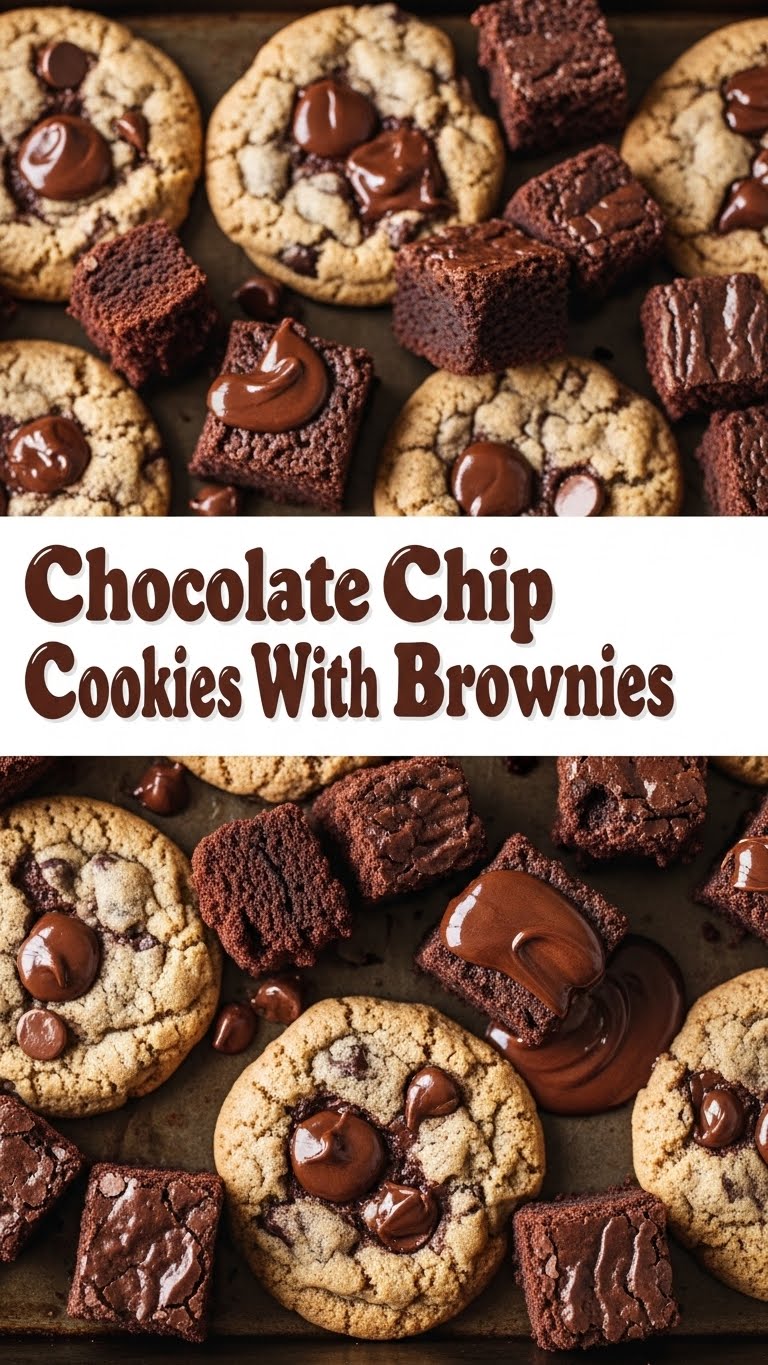 Chocolate Chip Cookies With Brownies