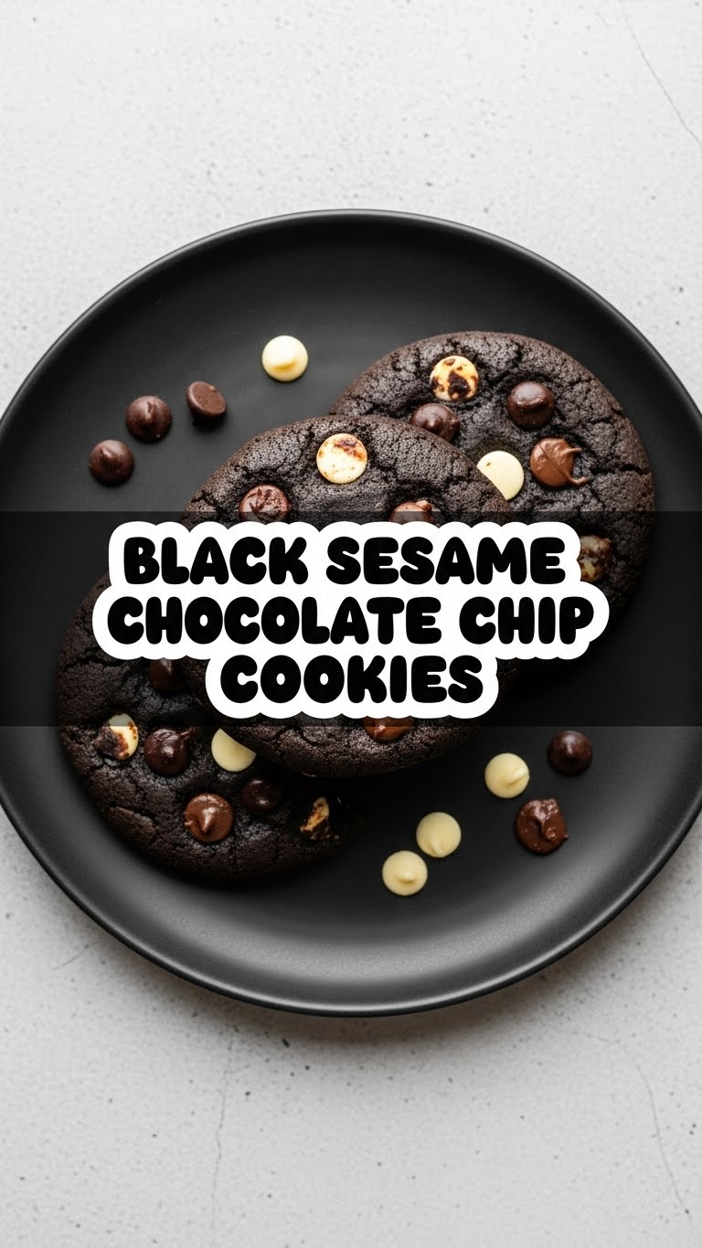 Black Sesame Chocolate Chip Cookies
