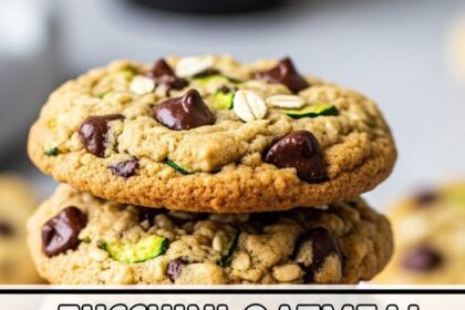 Zucchini Oatmeal Chocolate Chip Cookies