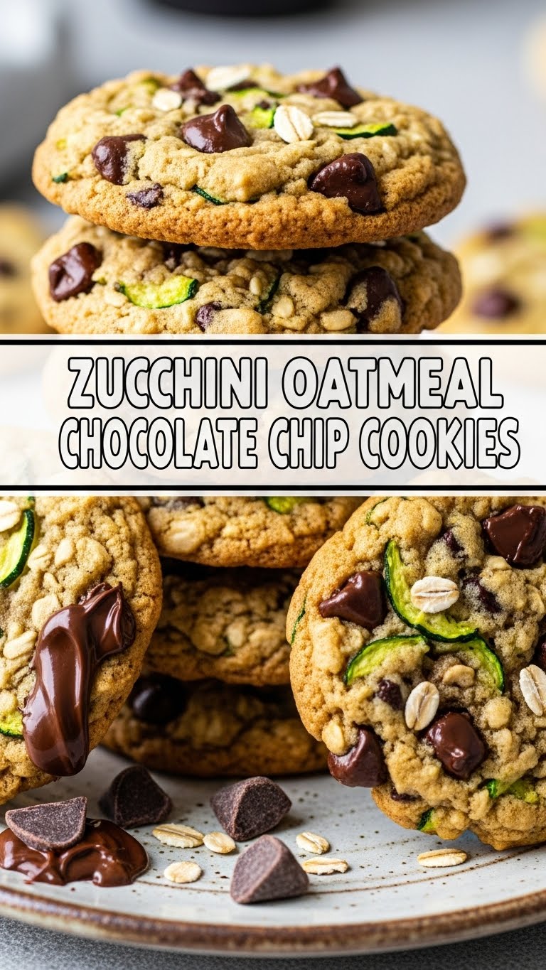 Zucchini Oatmeal Chocolate Chip Cookies
