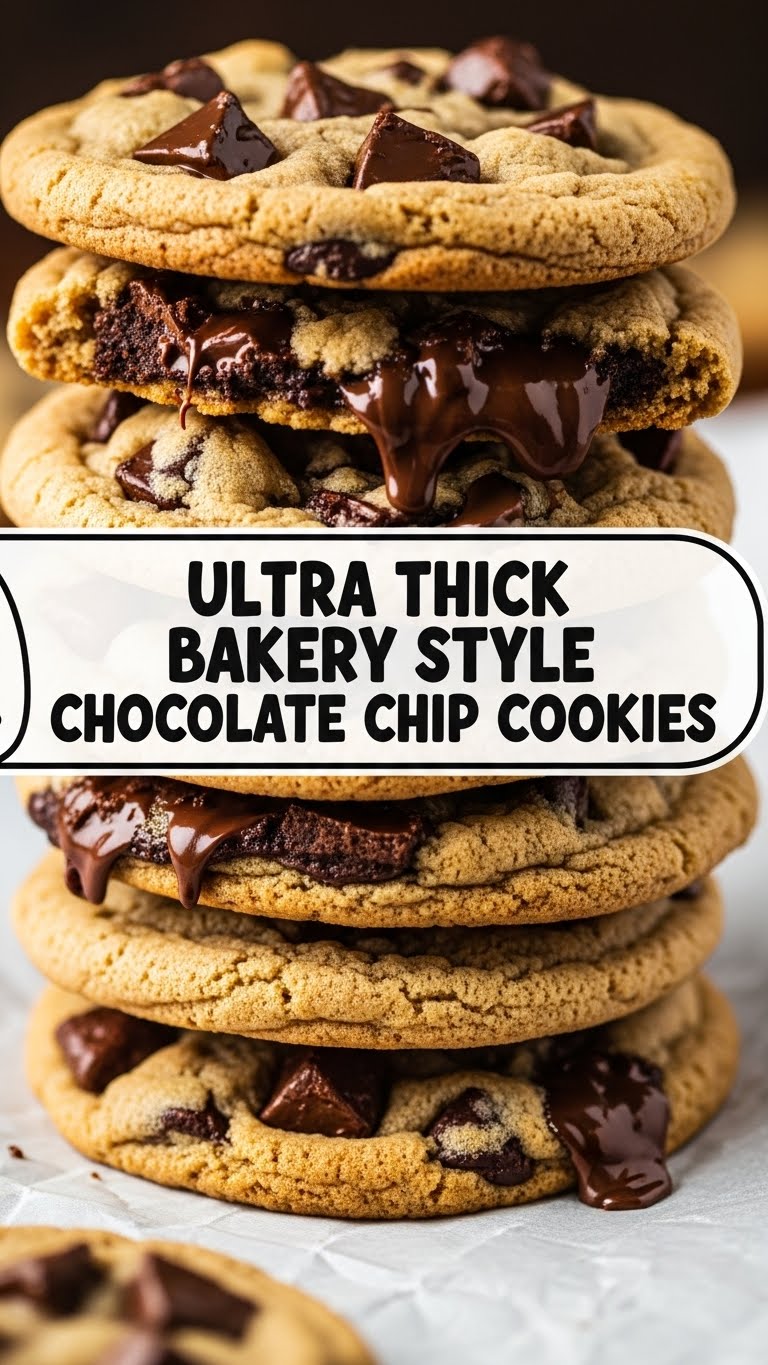 Ultra Thick Bakery Style Chocolate Chip Cookies