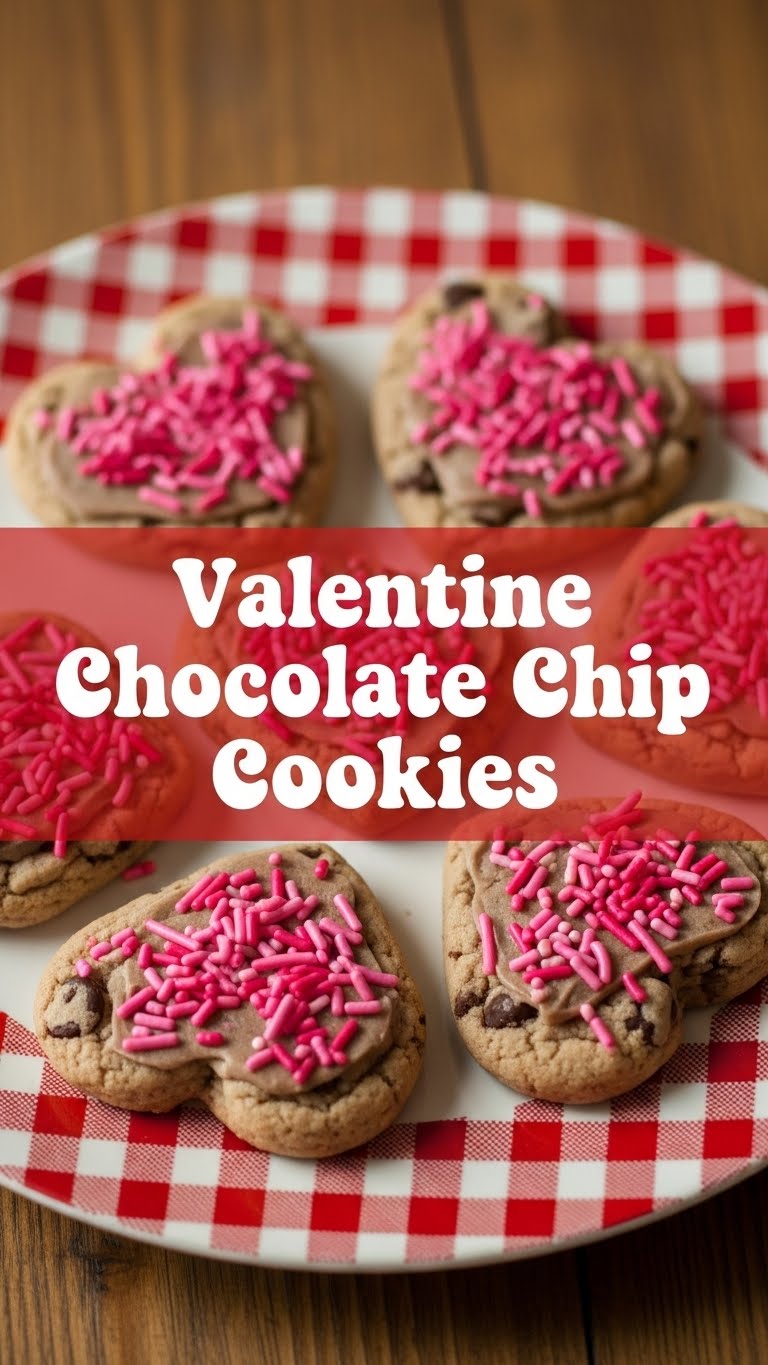 Valentine Chocolate Chip Cookies