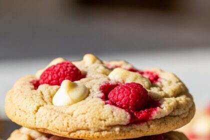 White Chocolate Chip Raspberry Cookies