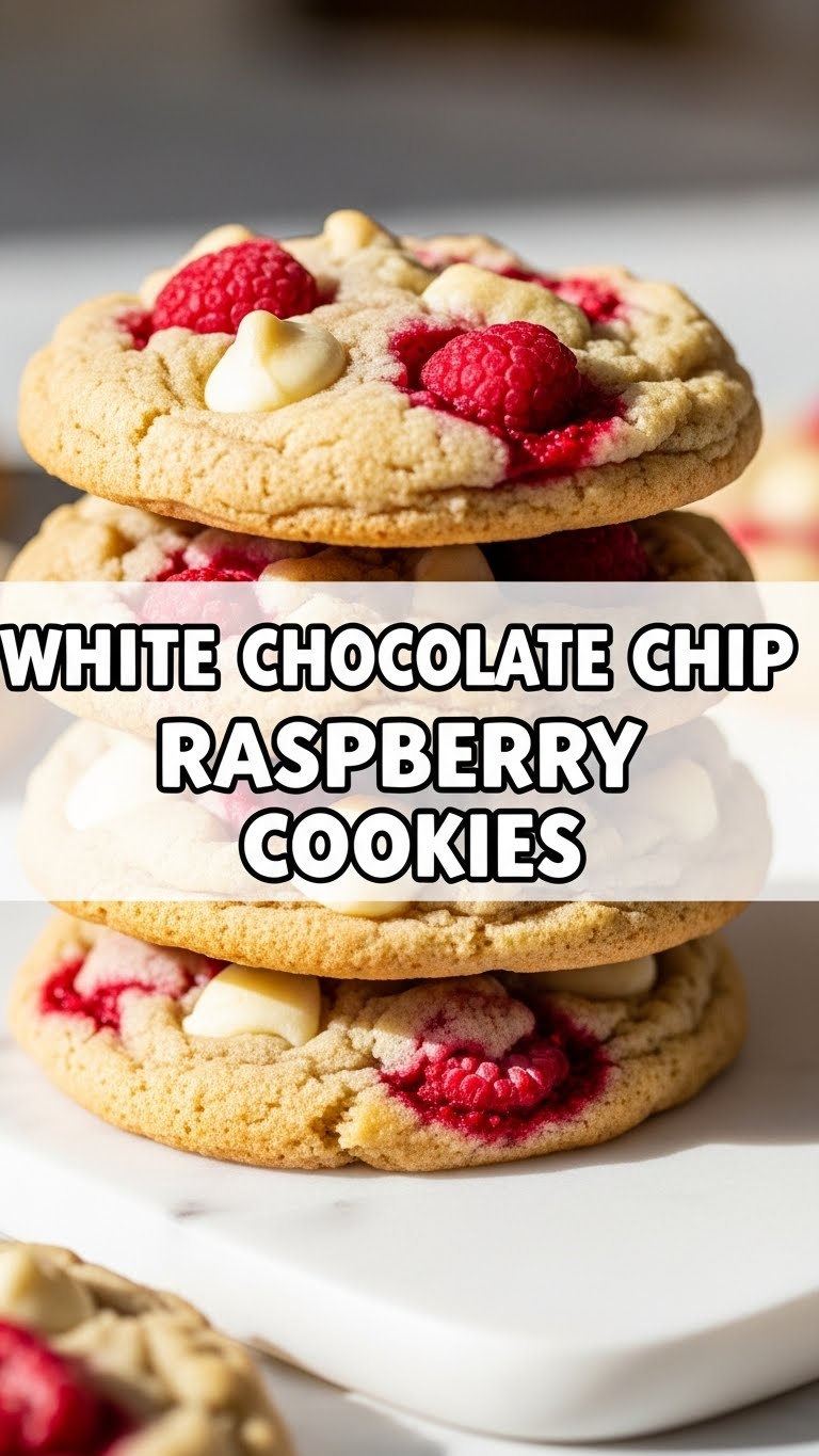 White Chocolate Chip Raspberry Cookies
